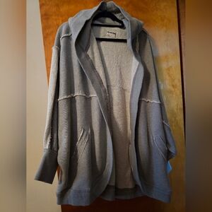 We The Free Gray Hooded Cape Jacket